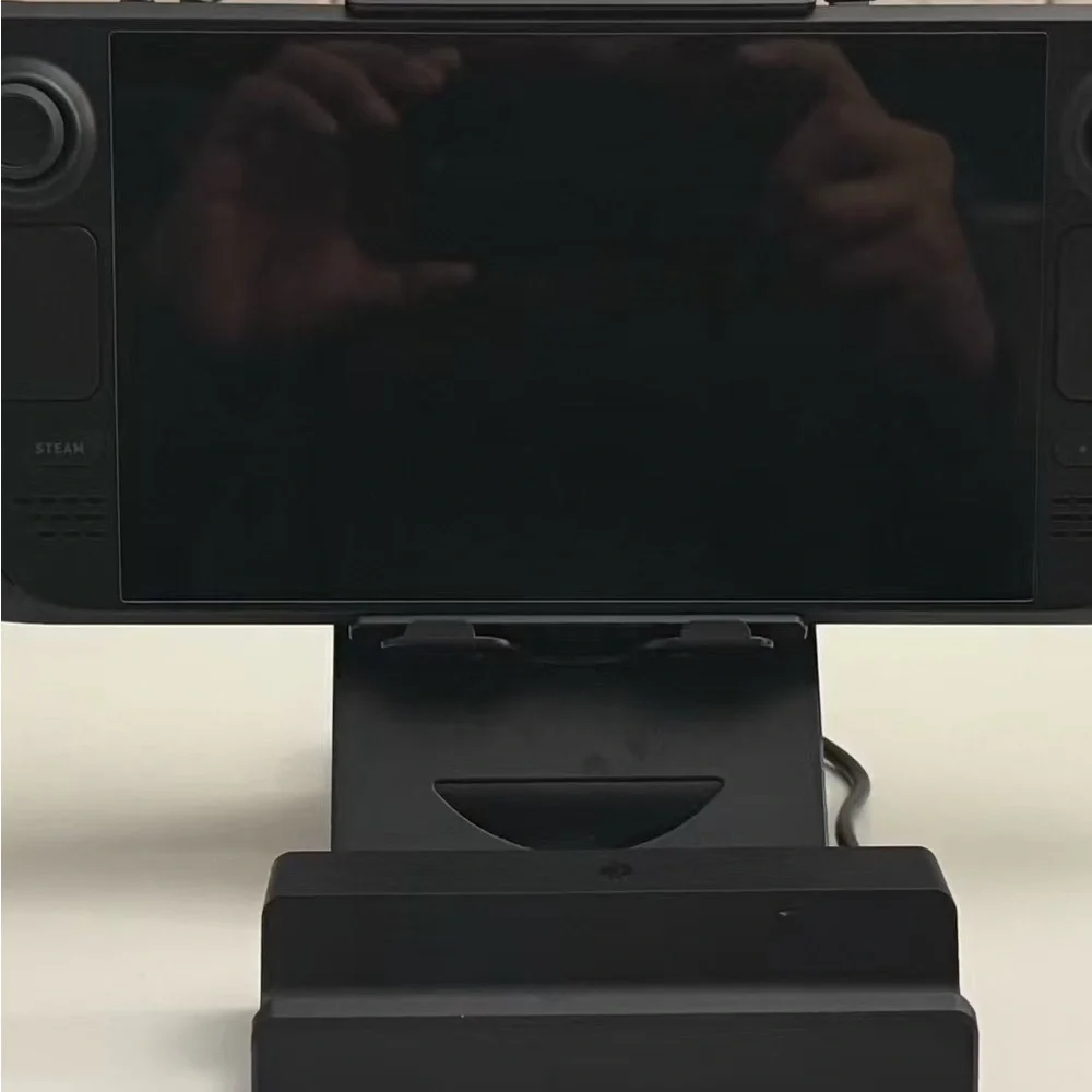 Valve Steam Deck - Black Console Displaying System Info